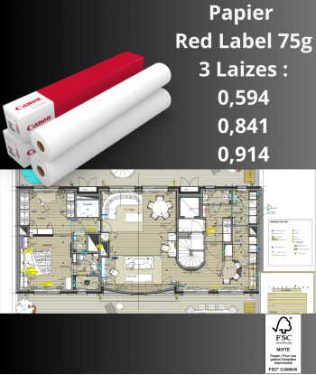 Papier PPC Red Label 75gr 175m - LFM055