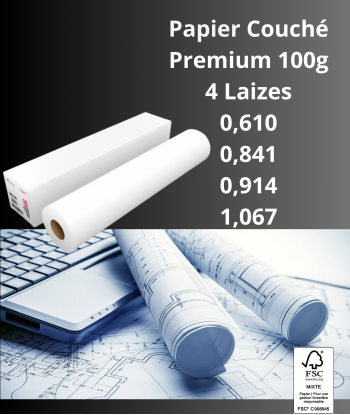 Papier Couché Premium FSC 100gr 45m - IJM119