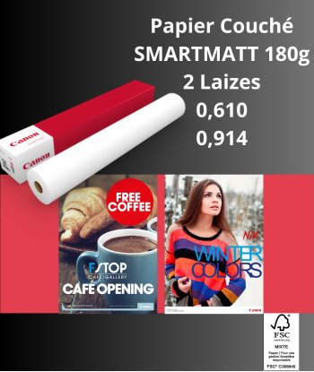 Papier Couché SmartMatt 180gr 30m - IJM153