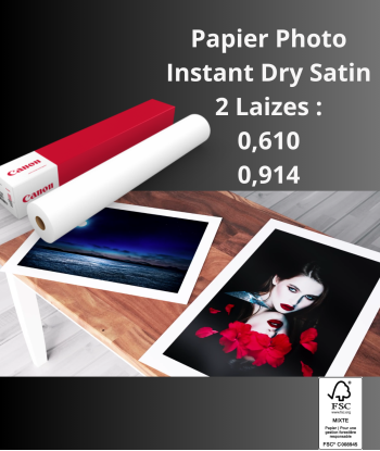 Papier Photo Instant Dry Satin FSC 190gr 30m - IJM262F