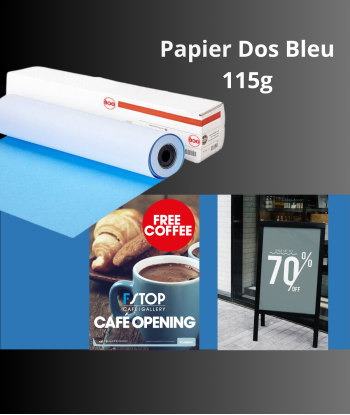 Papier Dos Bleu 115gr 100m - LFM037