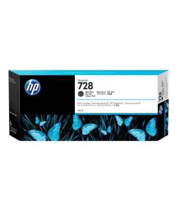 HP 728 cartouche d'encre Noir Mat 300 Ml original HP Designjet